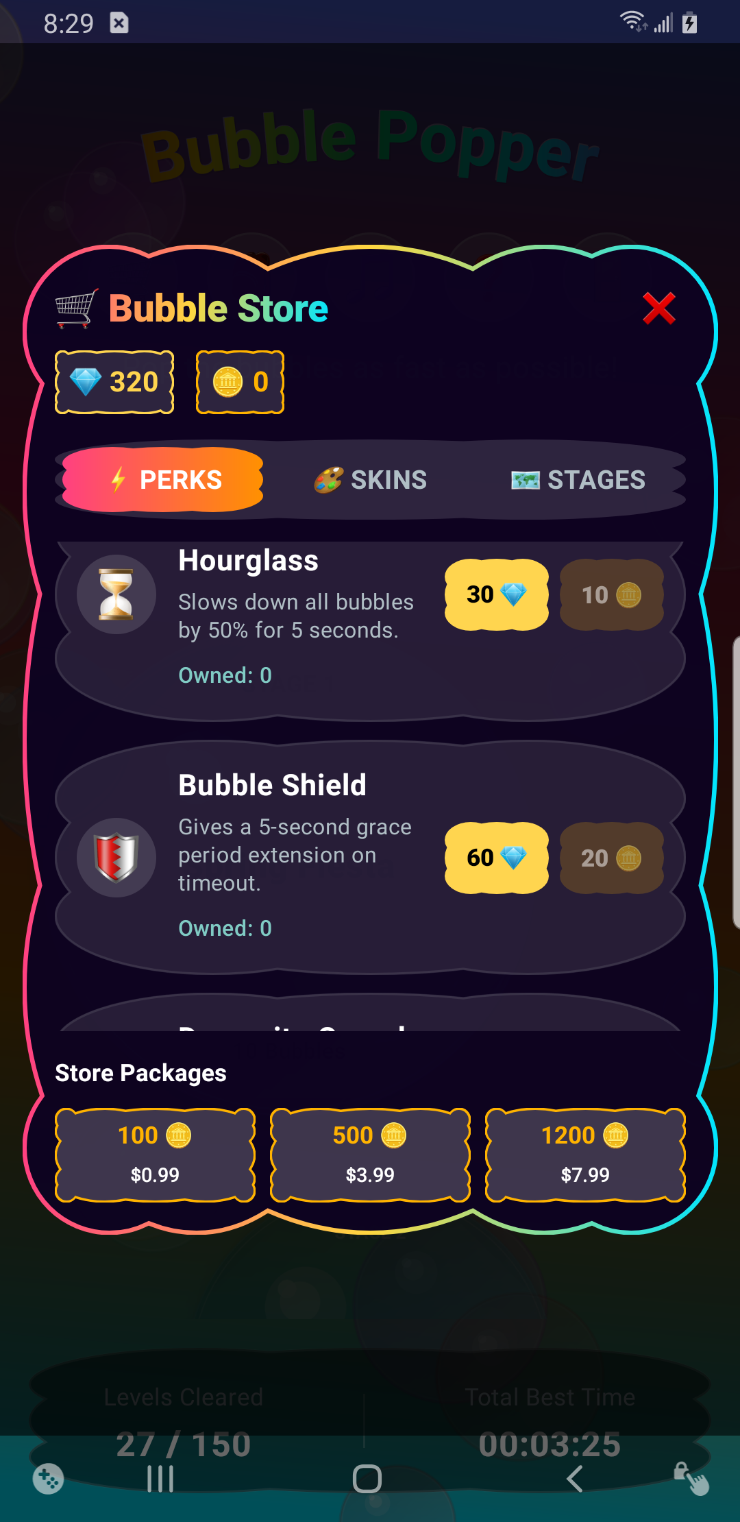 Bubble Store In-Game Shop